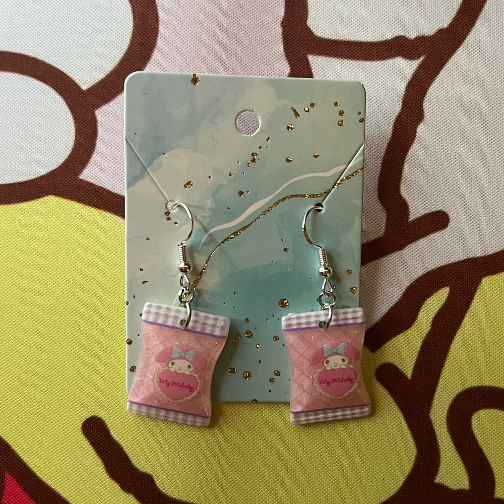 My Melody snack earrings
